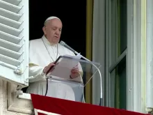 Pope Francis delivers an Angelus address at the Vatican.